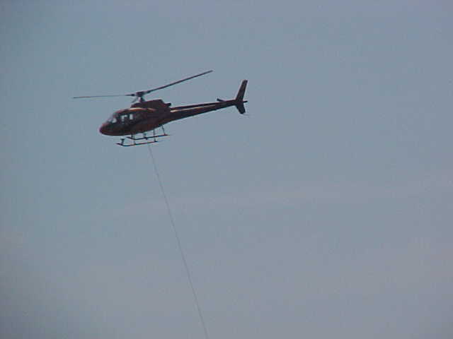 zipping back down to get another bucket full