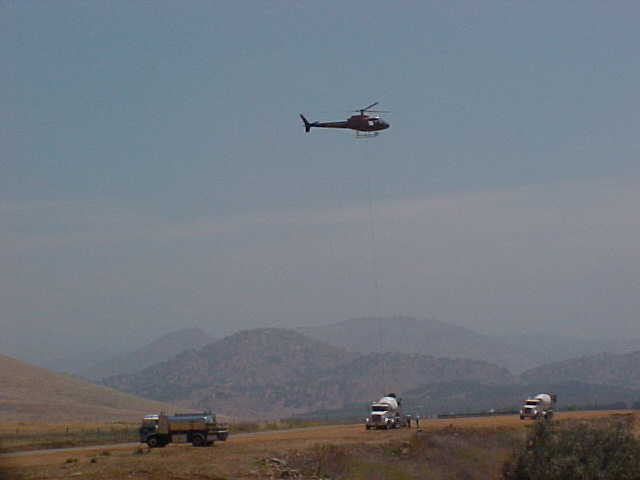 swapping buckets to head back up. round trip in 4 minutes