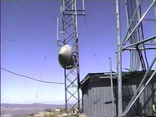 view of building and antennas